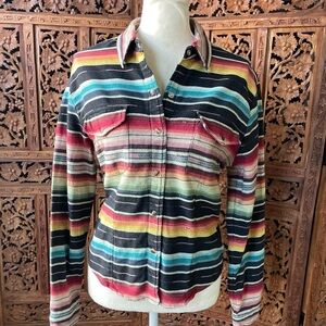 Tasha Polizzi western Baja Striped woven cotton Saddle Blanket knit Pearl snap